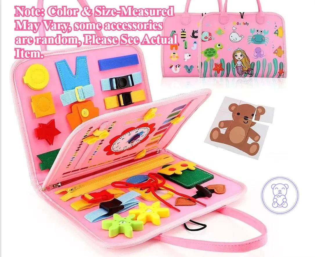 Mombelo™ BusyBoard Pro – Multi-Skill Montessori Learning Board for Kids