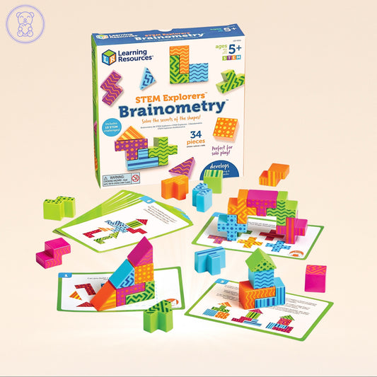 Mombelo™ Brainometry STEM Toy Set – 34 Brain-Boosting Pieces for Kids Ages 5+ (Copy)