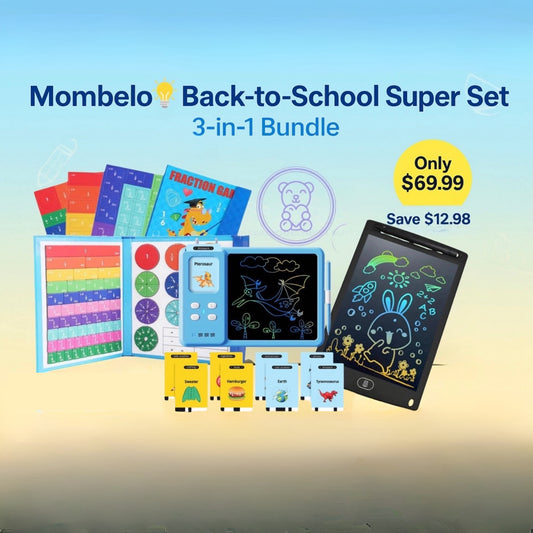 Mombelo™ Back-to-School Super Set – 3 Learning Toys in 1 Bundle