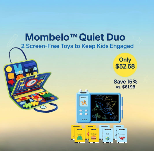Mombelo™ Quiet Duo – 2 Screen-Free Toys to Keep Kids Engaged